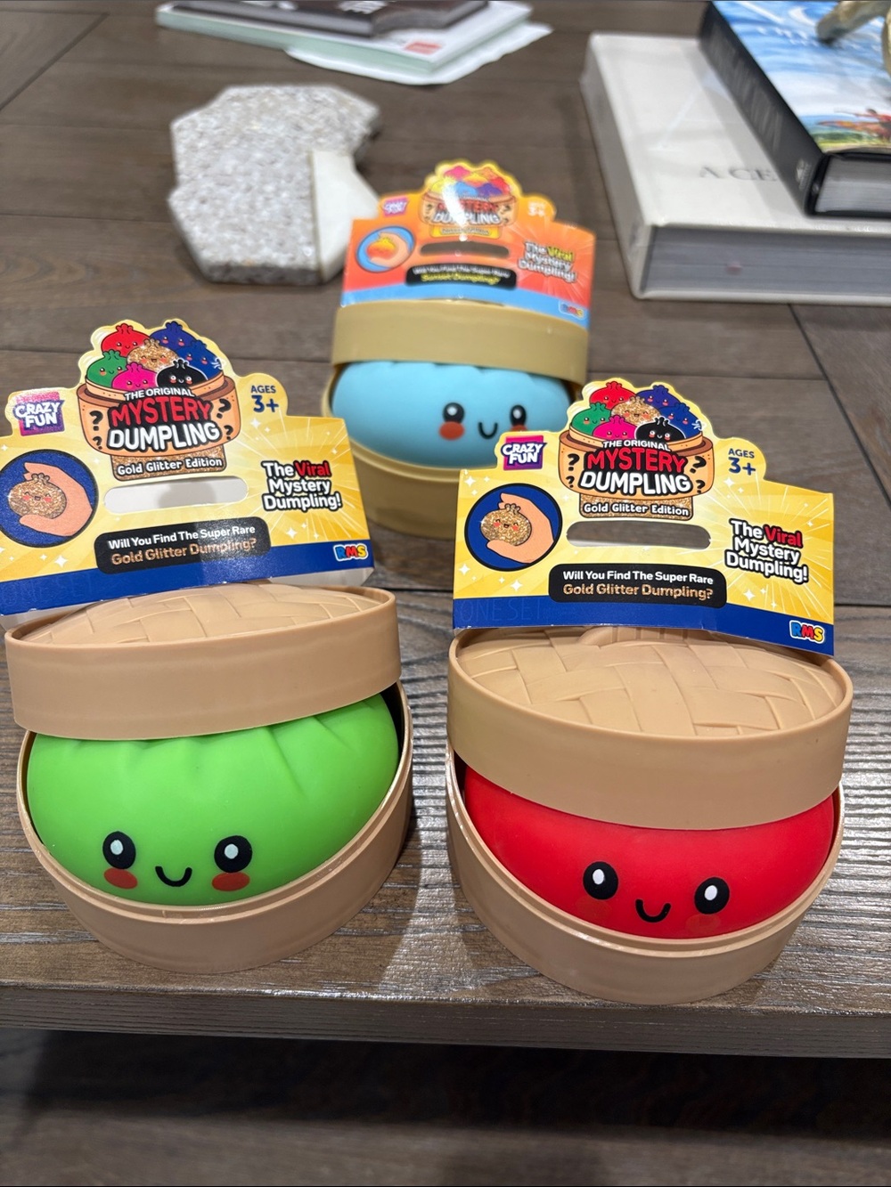 Squishy Dumpling Plush Toy - Red, Blue, Green